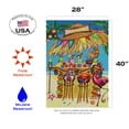 Toland Home Garden Tiki Beach Bar Beach summer Flag Double Sided 28x40 ...