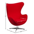 thumbnail image 2 of Fauteuil Lounge Pivotant et Inclinable Lesley avec Base en Acier Inoxydable, 2 of 4