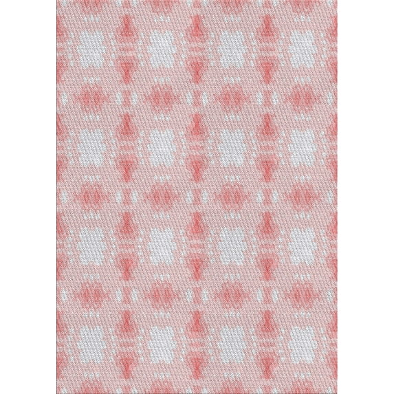Ahgly Company Machine Washable Indoor Rectangle Transitional Pig Pink Area Rugs, 2' x 5'