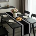 thumbnail image 2 of Black Striped Table Runner 72 Inches Long, Farmhouse Black White Stripes Kitchen Coffee Dining Table Decoration for Home Party Birthday Wedding Home Decor 14x72 Inches, 2 of 8