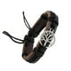 thumbnail image 2 of Qarigey Pulseras de cuero con dije de cuerda trenzada para hombre, pulseras de estilo Punk ajustables Retro, para mujer, joyería negra Type1 NO1, 2 of 6