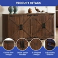 thumbnail image 2 of ModFusion 62" Sideboard Cabinet with Adjustable Shelves, 4 Doors, Farmhouse Buffet Kitchen Pantry, Coffee Bar Storage Table, TV Stand, Rustic Dark Walnut, 2 of 10