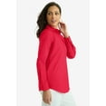 thumbnail image 3 of Jessica London Women's Plus Size Wrinkle-Free Stretch Poplin Shirt, 3 of 3