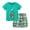 Mint Green, variant on ibiyuan Boys Clothes Size 7 Toddler Boy Outfits 5t Graphic Print Comfort Short Sleeve Top and Shorts 2 Piece,4-5 Years,Mint Green