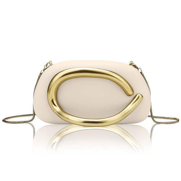 Bolso de noche Rkrouco Chocolates Clutch de piel sintética blanca