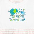 thumbnail image 4 of Inktastic My Pappy Loves Me Cute Elephants Girls Baby Dress, 4 of 5