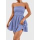 thumbnail image 4 of Vestido PRETTYGARDEN para mujer, verano 2025, sin tirantes, azul claro, 4 of 7
