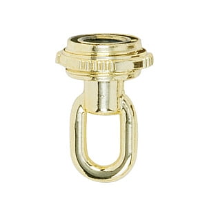 Satco 1/8 IP Screw Collar Loop with Ring 25lbs MAX Brass