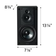 Sony 3-Way 3-Driver Hi-Res Audio Bookshelf Speakers (Pair) with 2-Way 3-Driver Center Channel Speaker 2025 Model (3 Items)