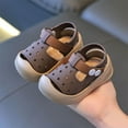 thumbnail image 2 of TSHXS Little Girls Sandals Toddler Flower Girl Shoes Sandals Summer Flat Breathable Waterproof Shoes For Girl Beach For Toddler Little Kid Big Kids Brown 3-3.5 Years, 2 of 6
