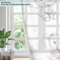 thumbnail image 4 of Yayeee Window Curtains Light Filtering 63"x42" Grommet Panel Pair Home Living Room Decor, Cartoon Elephant, 4 of 7