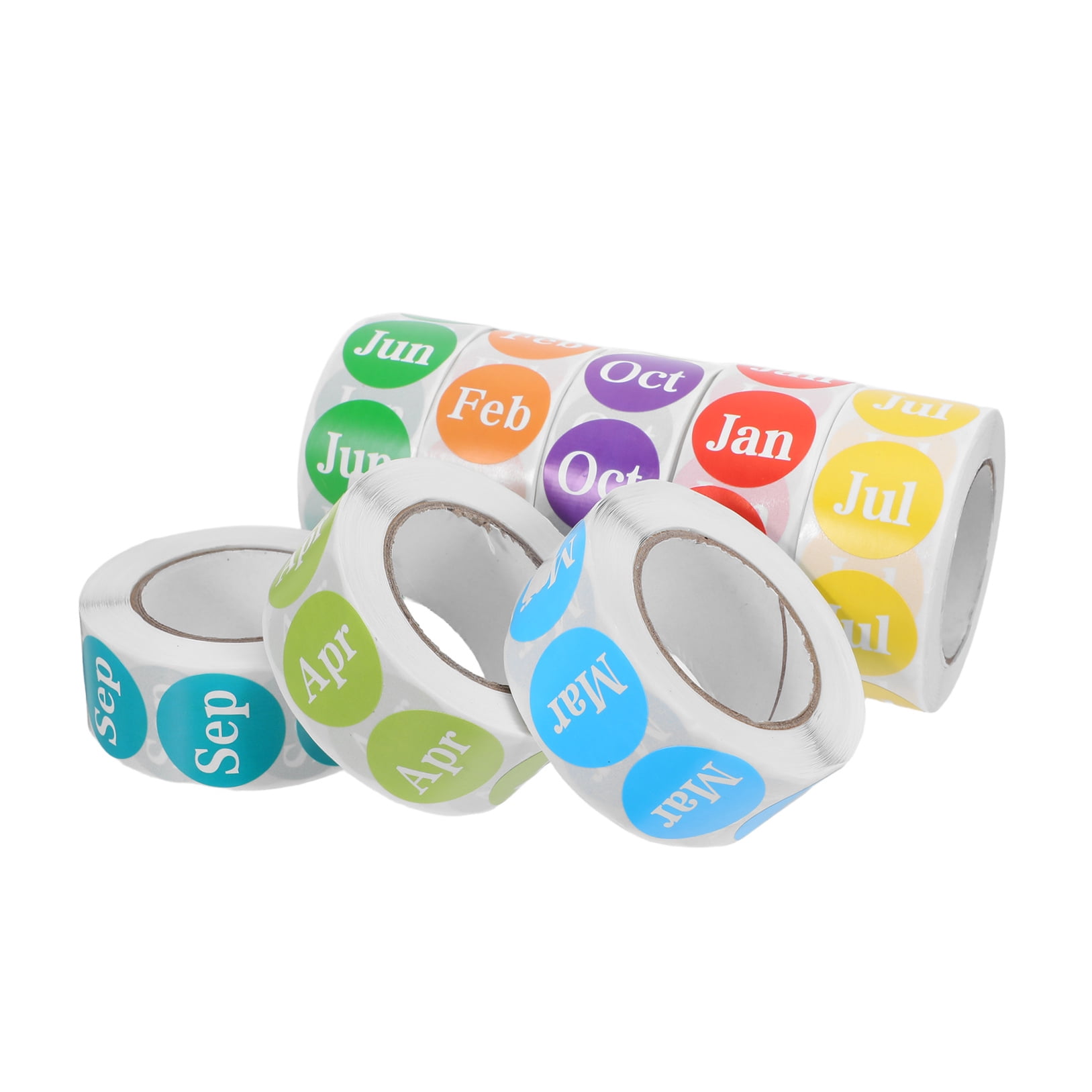 DEEPCRAFF Round Monthly Planner Stickers in Assorted Colors for Office Use, Scrapbooking, Journals, Calendars, and Daily Organizing