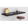 thumbnail image 3 of MCC Wall Mounted Floating Desk Folding Table for Small Spaces Kitchen Counter, Laundry Shelf, Computer Workbench for Wall, Fold Down Desk and Free Spirit Level Gift, 3 of 5
