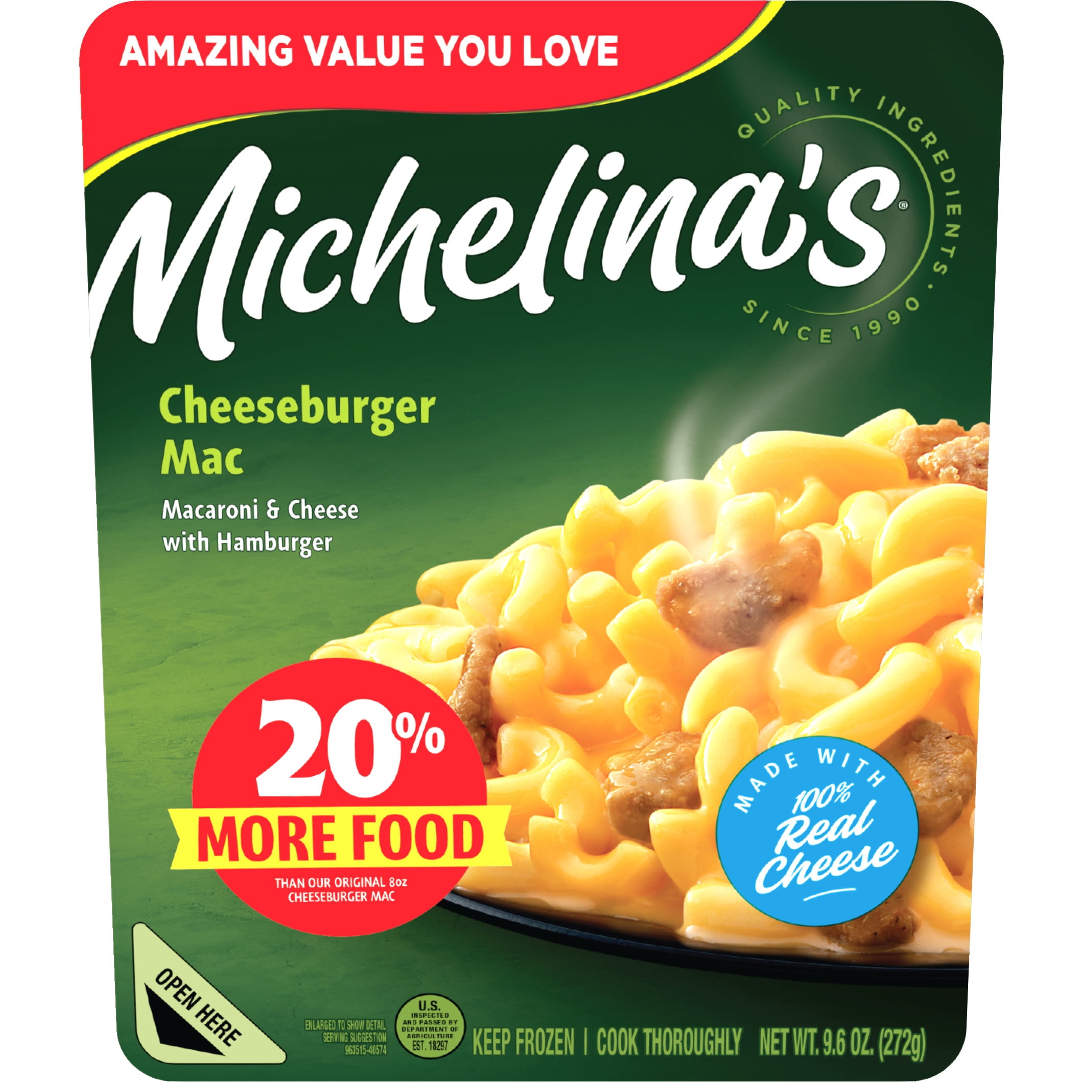 Michelina's Cheeseburger Mac Meal 9.6oz (Frozen Dinner)