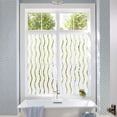 thumbnail image 3 of Window Film Privacy Frosted Self Adhesive Window Sticker No Glue Static Cling Opaque Glass Film Uv Protection Wave Patten 45x200cm, 3 of 5