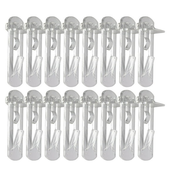 Masteelf  30 Pcs Shelf Clips for Cabinets Locking Support Peg Transparent