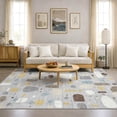 thumbnail image 6 of Addison Rugs Mayfield Premium Machine Washable Transitional Mid-century Modern Silver Rectangle Rug, 3' x 5', 6 of 6