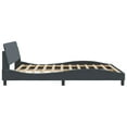 thumbnail image 3 of vidaXL Bed Frame with Headboard Dark Grey 183x213 cm Velvet, 3 of 5