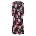 thumbnail image 3 of Fesfesfes Girls Casual Maxi Floral Dress Long Sleeve Holiday Dresses with Pockets, 3 of 3