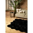 thumbnail image 5 of HomeRoots 6' X 6' Black Faux Fur Washable Non Skid Area Rug, 5 of 7