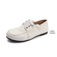 thumbnail image 5 of ZunFeo White Womens Loafers Casual Flat Shoes | Comfort Walking Sneakers for Women | Lace Up Round Toe Synthetic Faux Leather Everyday Shoes Sizes 5.5-9.5,Size 7, 5 of 9