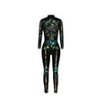 thumbnail image 4 of TheFound Justaucorps Squelette Halloween pour Femmes Manches Longues Col Roulé, 4 of 6