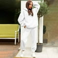 thumbnail image 2 of Sweatsuits for Women Two Piece Hoodie Long Sleeve and Wide Leg Sweatpants Lounge Fall Matching Sets Matching Sets Women Clothing, 2 of 5