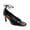 Black, variant on XYD Women Round Toe Pumps Slender Ankle Strap Self-tie Kitten Low Heel Ballroom Party Cute Retro Leather Shoes Size 7 Purple