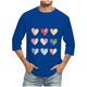 thumbnail image 5 of Camisas de Manga Larga para los Hombres Día de San Valentín Impresión Cuello Redondo Moda Casual, Mezcla de Poliéster de Lino de Algodón para Primavera Verano, 5 of 8