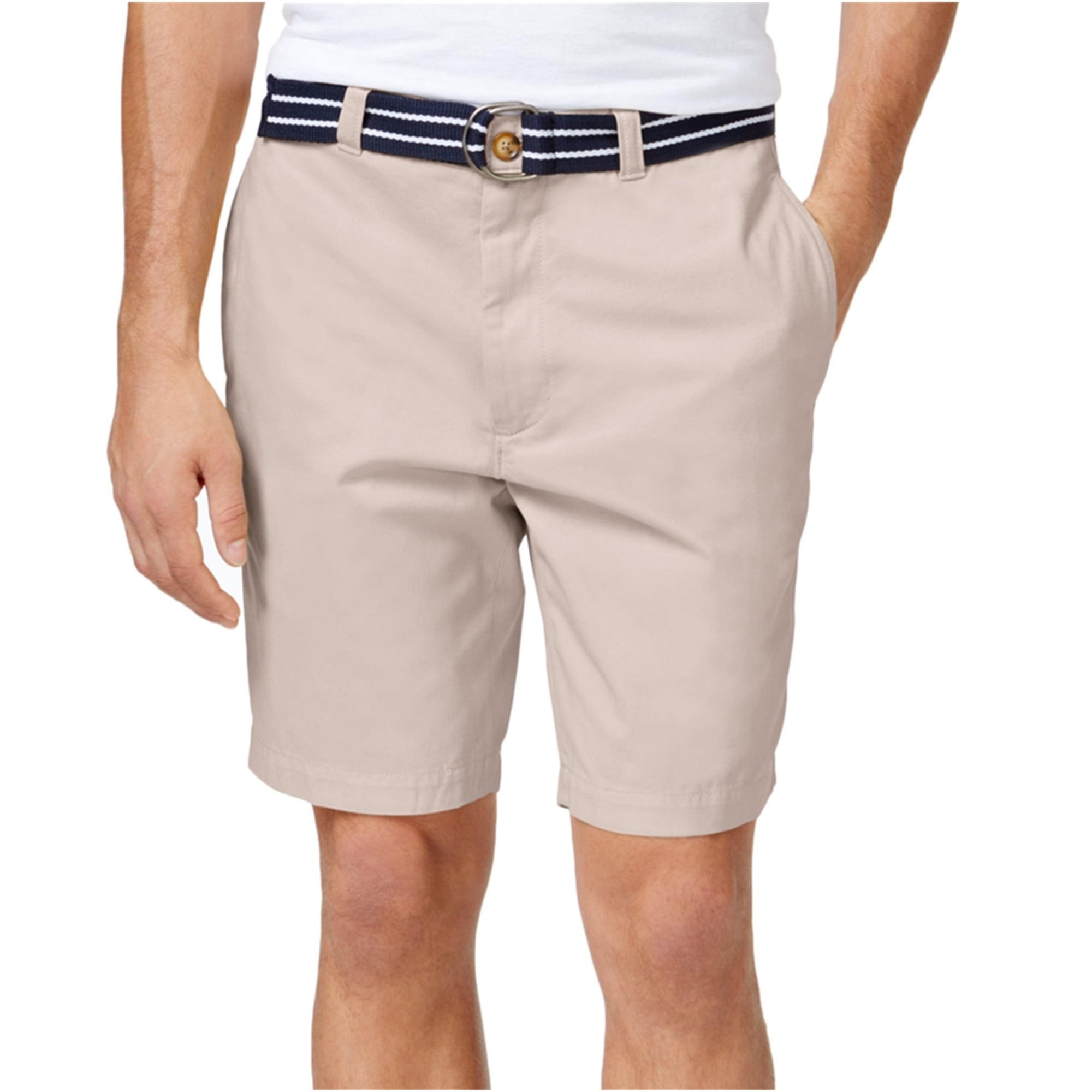 Belt Casual Chino Shorts, Beige, 42 