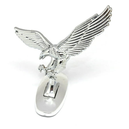 3d Chrome Car - 3D Emblem Car Logo Front Hood Ornament Car Cover Chrome Eagle Badge for Auto Car