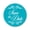 Turquoise Blue, variant on Darling Souvenir Round 1.6 Inches Swirl Border White Save The Date Stickers Wedding Envelope Seal-45 Pcs