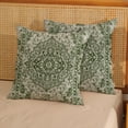 thumbnail image 2 of Sage Green Boho Pillow Covers 18x18 Inch 2 Pcs Vintage Carpet Pattern Bohemia Decor Throw Pillows Spring Summer Outdoor Farmhouse Decoration Pillowcase Linen Cushion Cover for Couch Sofa Bed, 2 of 6