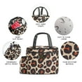 thumbnail image 6 of Fit + Fresh Mapleton Lunch Bag for Women, Lunch Tote Cooler, Reusable Insulated Lunch Bag, Cheetah, 6 of 8