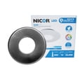 thumbnail image 1 of NICOR Lighting SureFit 5.25-Inch Round Ultra Slim 2700K LED Junction Box Retrofit Downlight Kit, Nickel (DLF-10-120-2K-RD-NK), 1 of 8