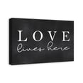 thumbnail image 2 of Creative Products Love Lives Here 16x24 Canvas Wall Art, 2 of 5