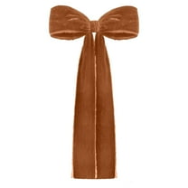 Large Christmas Bows for Staircase Garland Wreath, 17in x 8in Vintage Ribbon Bows with Twist Tie for Xmas Tree Holiday Indoor Outdoor Decorations (Yellow-1pc)