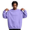 thumbnail image 2 of Dwellite Men's Crewneck Sweater Long Sleeve Pullover Sweaters Business Casual Lightweight Stretch Sweaters for Fall Winter Light Purple 2XL, 2 of 9