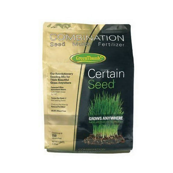 GreenThumb Premium Certain Seed Grass Seeds, 3.75 lbs - Combination Seed, Mulch and Fertilizer
