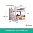 thumbnail image 1 of Luxury Multifunctional Kid Bunk Bed With Safety Fence For 5 To 8 Yeas Old Children Bedroom Furniture Large Storage Bed For Kids My Lux Decor Round, 1 of 23