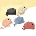 thumbnail image 2 of Flmtop Femme Dessin Animé Éléphant Créatif Pochette de Rangement pour Pièces Sac à Main Porte-Cartes Porte-Argent, 2 of 10