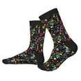 thumbnail image 2 of KLL Colorful Geometric Figures Print Cool Socks Men's Women's Crew Socks Funny Crazy Novelty Stockings, 2 of 7