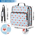 thumbnail image 2 of FORMRS Zipper Binder with Shoulder Strap 2-inch Ring 500 Sheet Capacity File Bag, Light Blue Checkered Heart, 2 of 5