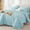 Lake Blue, variant on 7-Piece Queen Beige Seersucker Comforter Set, All Season Luxury Bed in a Bag with Sheets & Pillowcases