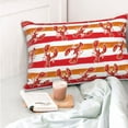 thumbnail image 4 of Honeii Red Lobster Print Pillow Cases,Plush Throw Pillow Covers,Decorative Pillowcase for Sofa, Couch, Living Room-14"x20", 4 of 6