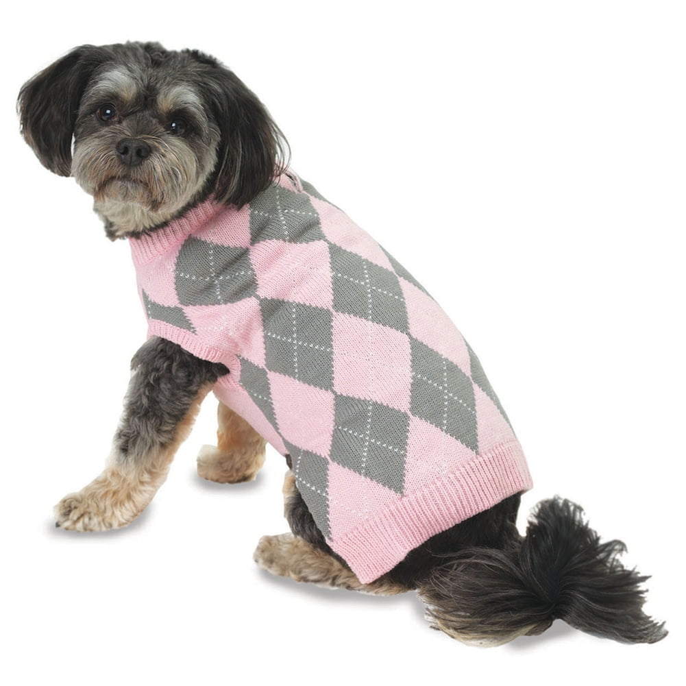 argyle dog sweater