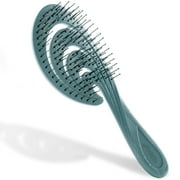 Ninabella Detangler Hair Brush for Women,Men&Kids-Does not Pull on Hair-Hair Straightening Brush for Straight, Curly&Wet Hair-Unique Wave Detangler Brush-Recycled Materialteal