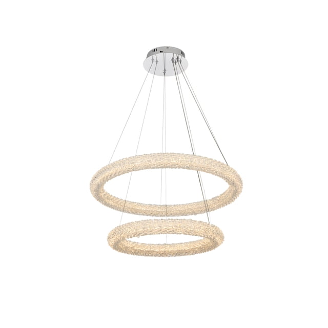 Bowen 28 inch Adjustable LED Chandelier in Chrome