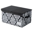 thumbnail image 1 of Caja de almacenamiento con tapas, contenedor de almacenamiento de gran capacidad, organizador de armario para blanco y negro, 1 of 9