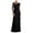 Black, variant on Tejiojio Women Clothes Women's Maxi Dresses Summer Casual Round Neck Short Sleeve Solid Long Dress